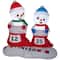 4ft. Airblown® Inflatable Christmas Snowman in Stocking Races